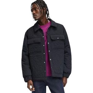 Mode of One Quilted Snap Front Jacket Black XL‎ Authentic